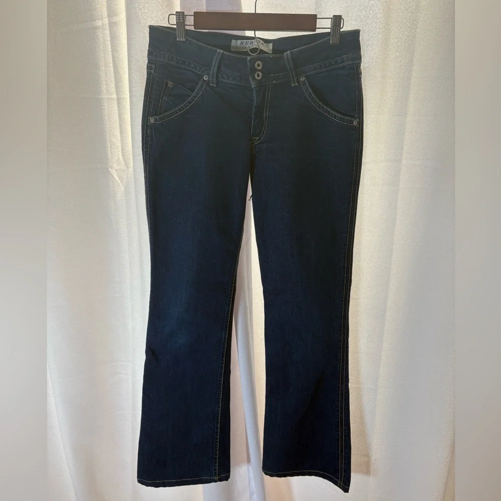 Women’s Trendy Designer Hudson Bootcut Jeans Size 30 Low Rise EUC‎ 488
